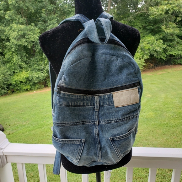 Hand Crafted Handbags - Denim Bookbag Handmade